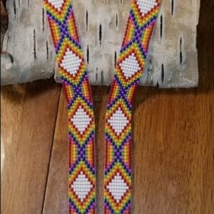 Colors of the Light Spectrum loom beaded lanyard