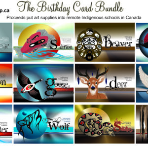 The Birthday Card Bundle contains 12 animal totem cards with interesting descriptions that correspond with an animal representative of each calendar months