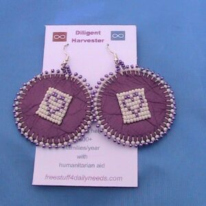 i love purple beaded earrings