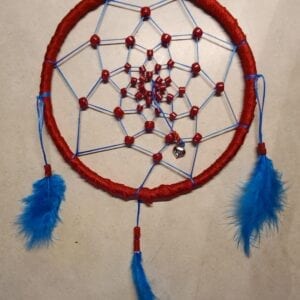 Red eight point dreamcatcher