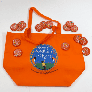 every child matters, tote bag, national day of truth and reconciliation, residential school survivors, fundraiser, Indigenous Arts Collective of Canada, IndigenARTSY