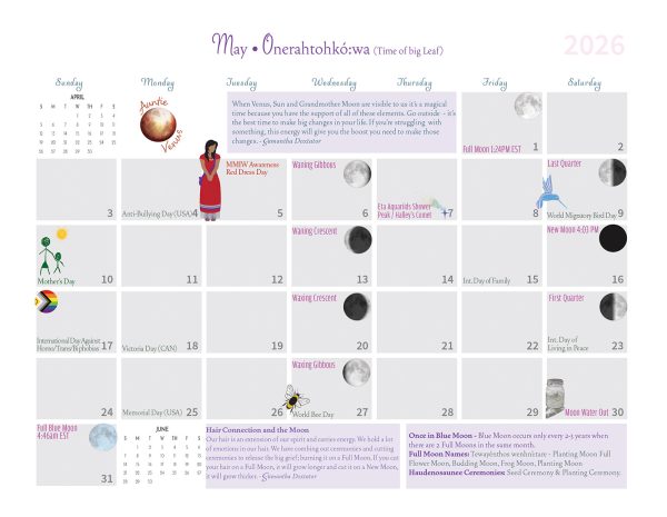 Sky World Calendar 2026, Good Mind Calendar, Samantha Doxtator, Pass The Feather, Haudenosaunee, Iroquois