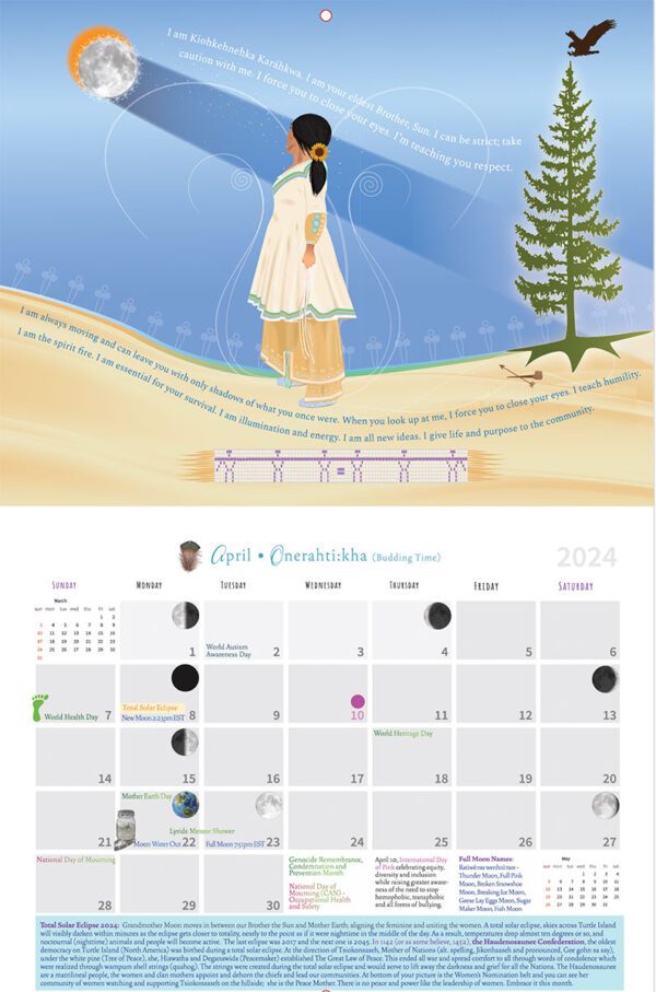 pass the feather, calendar, gratitude and good mind, bird medicine, women's medicine, Native American calendar