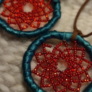 Holiday Edition Dreamcatchers green and red