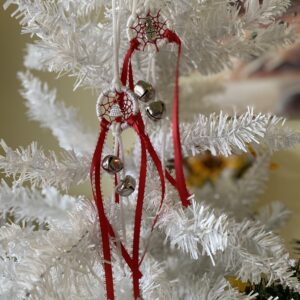 Red and white Christmas Dreamcatcher Ornaments