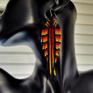 Falling Fire Fringe Earrings