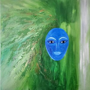 'SHAMAN.' Acrylic on canvas