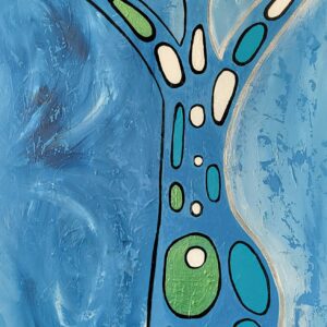 'SPIRITUAL CONFIDENCE.' Acrylic on canvas
