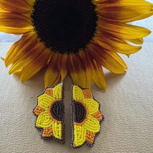Half Sunflower Earrings