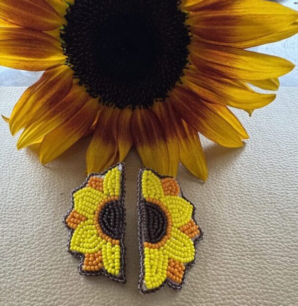 Half Sunflower Earrings