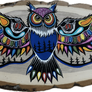 "Owl with trees"