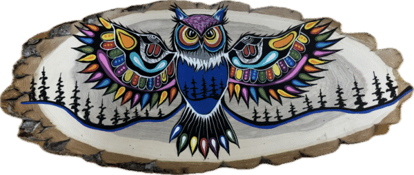 "Owl with trees"