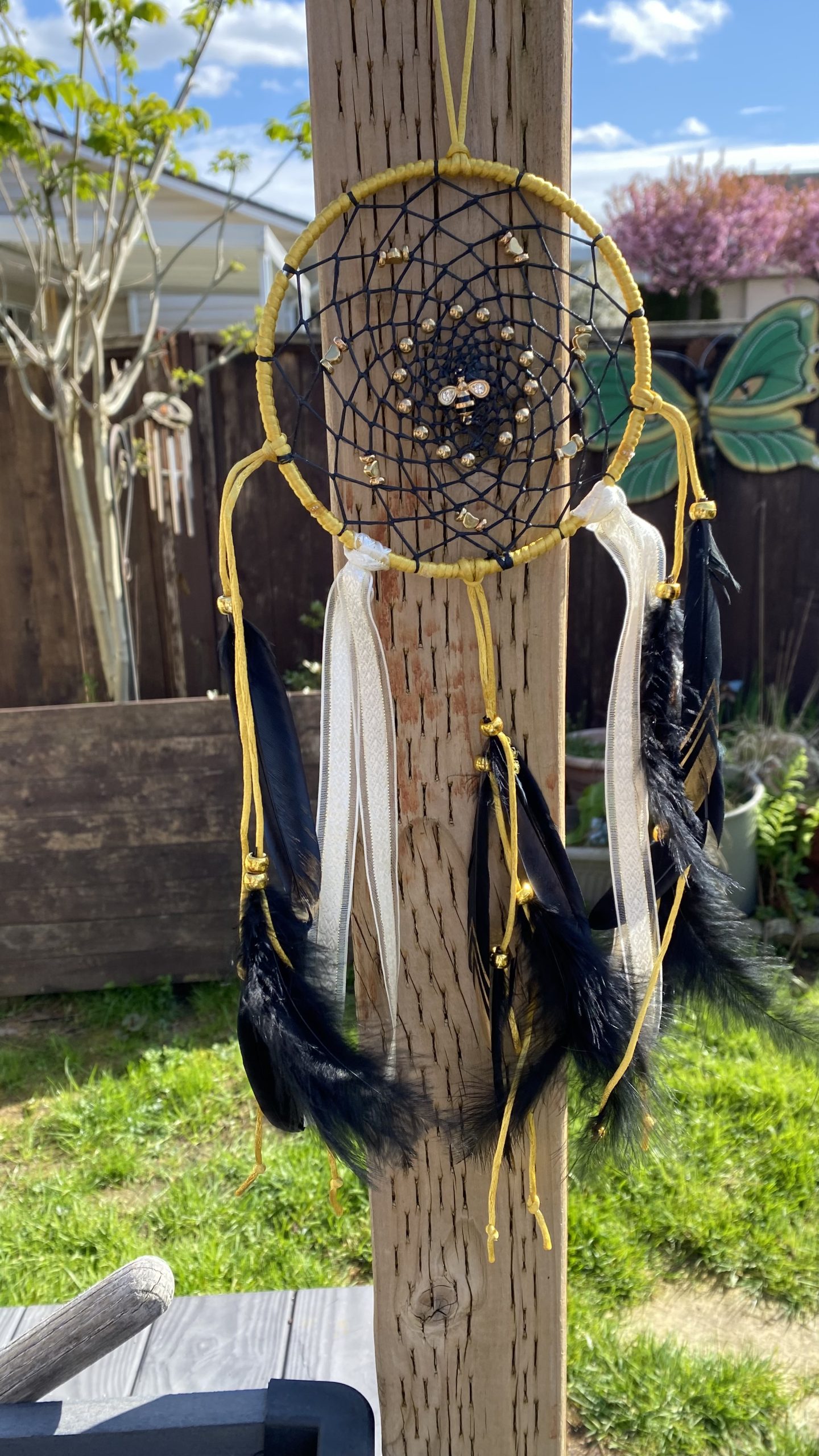 Gold and Black Dreamcatcher