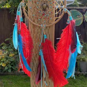 Red and Beige Dreamcatcher