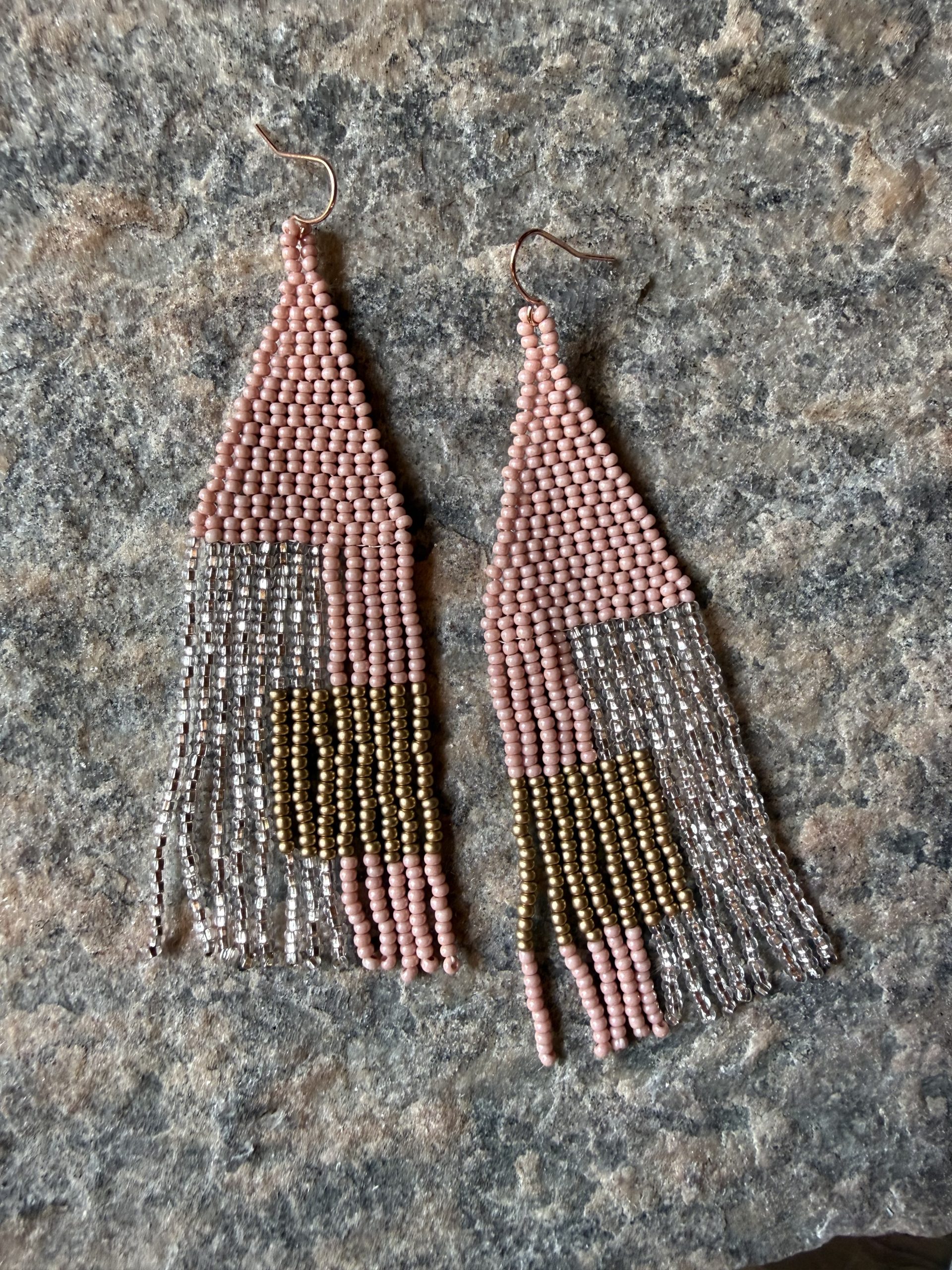 Geometric Rose Earrings