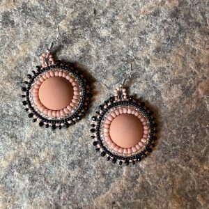 Blackened Rose Earrings