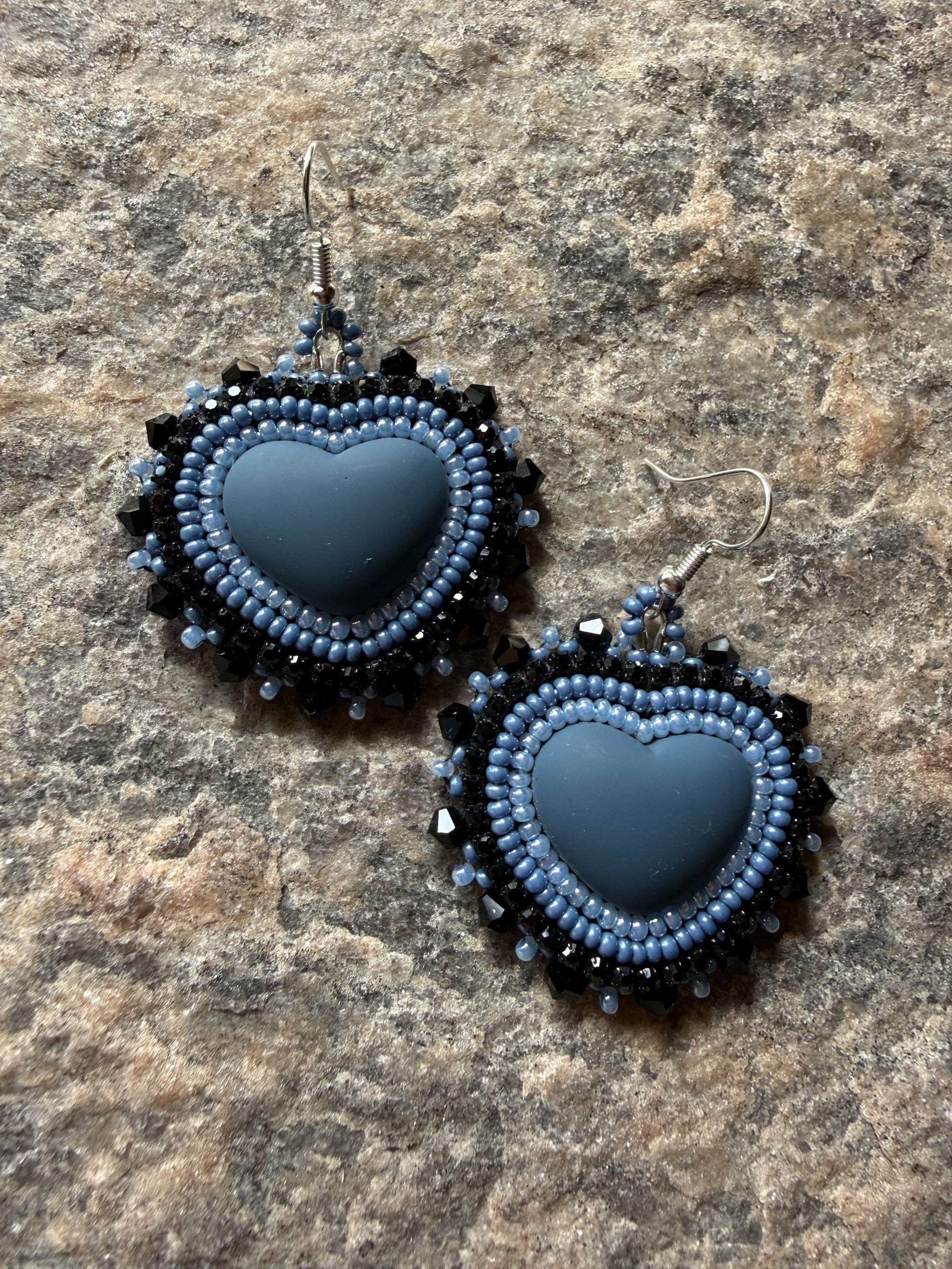 Black and Blue Earrings