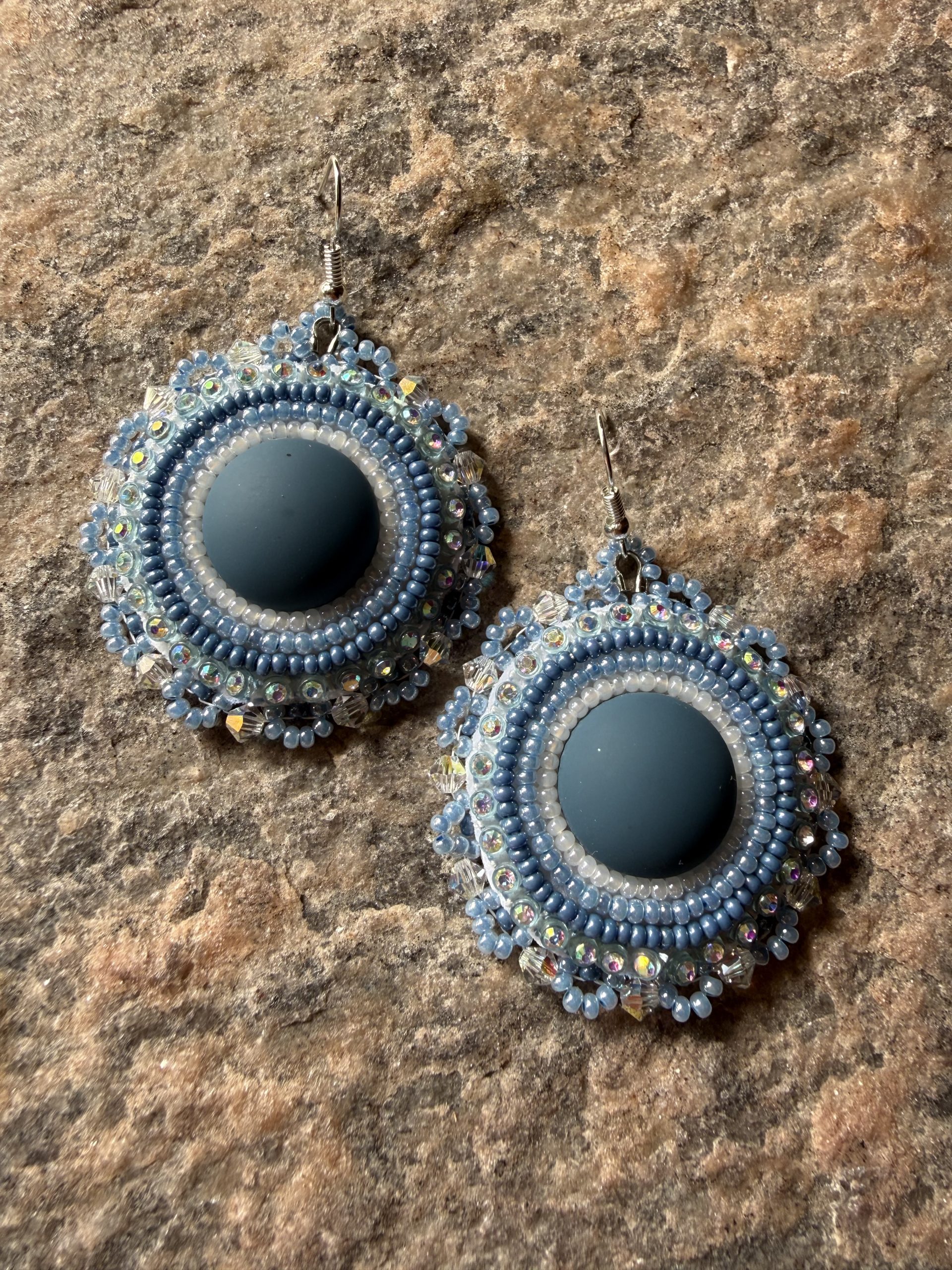 Blue Snow Earrings